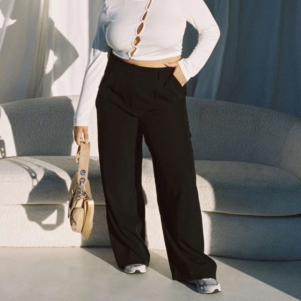 Princess Polly Archer Pant- Black